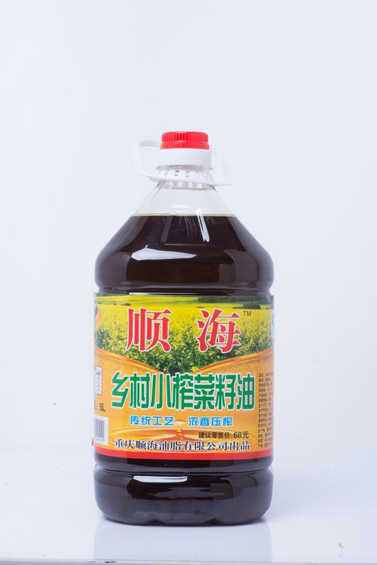 顺海 乡村小榨菜籽油 5L